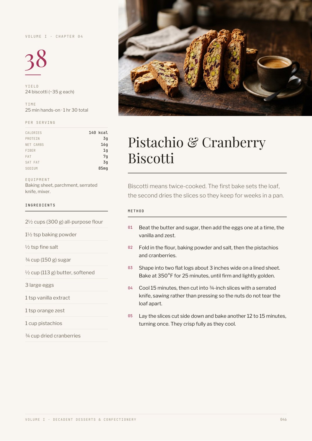 Recipe page from Sugar Hour