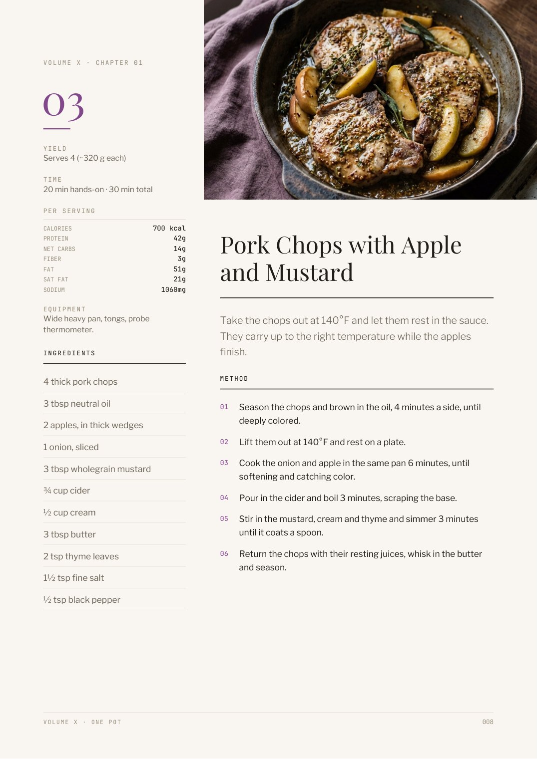 Page 8 of One Pot — Pork Chops with Apple and Mustard