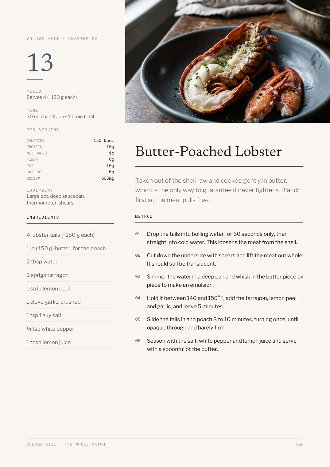The Whole Catch cookbook interior recipe preview