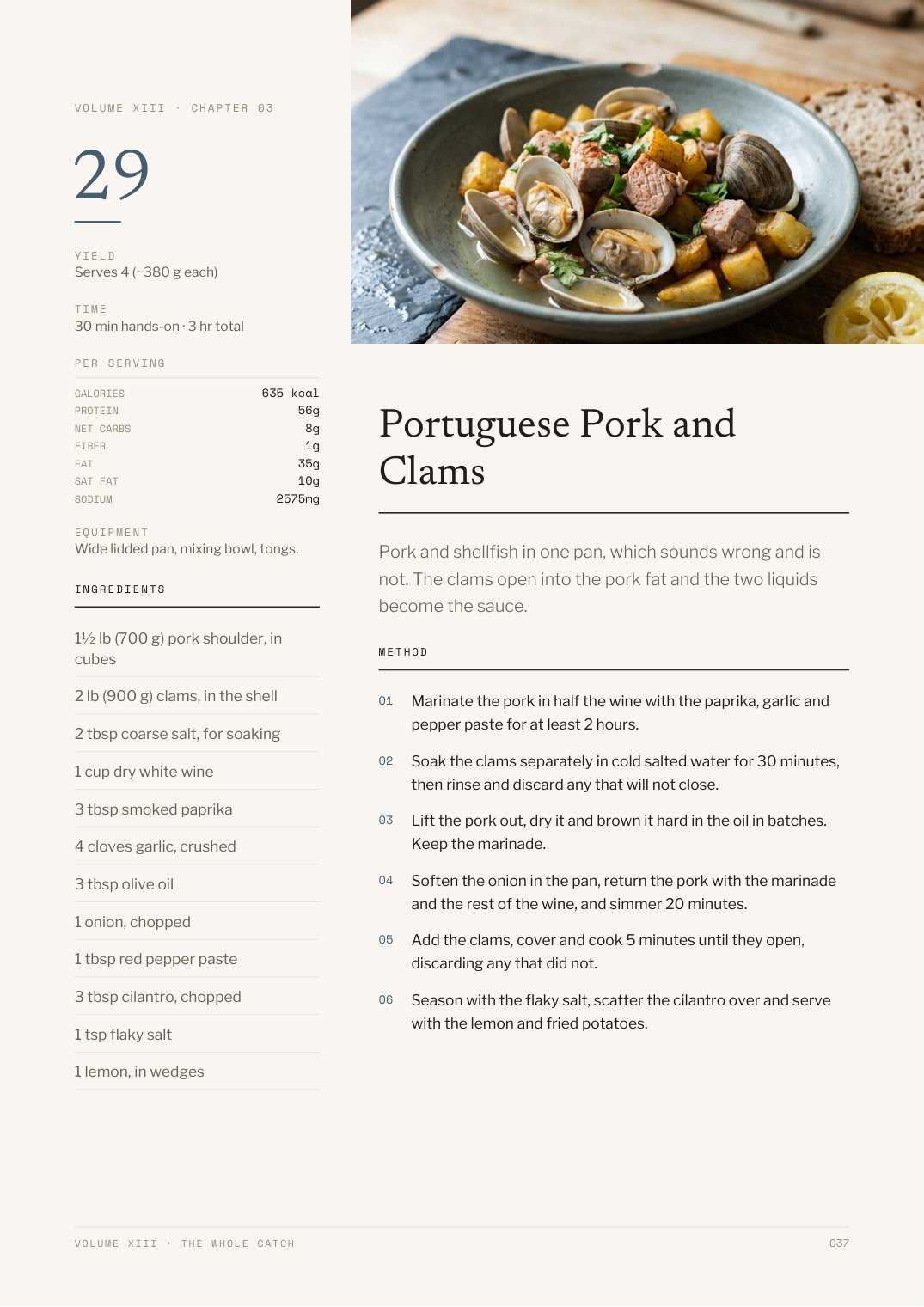 The Whole Catch cookbook interior recipe preview