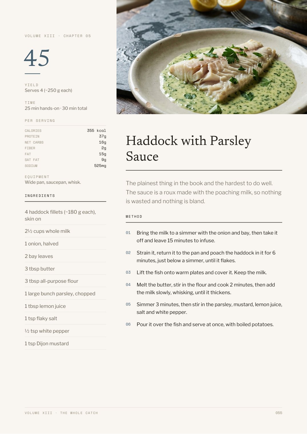 The Whole Catch cookbook interior recipe preview