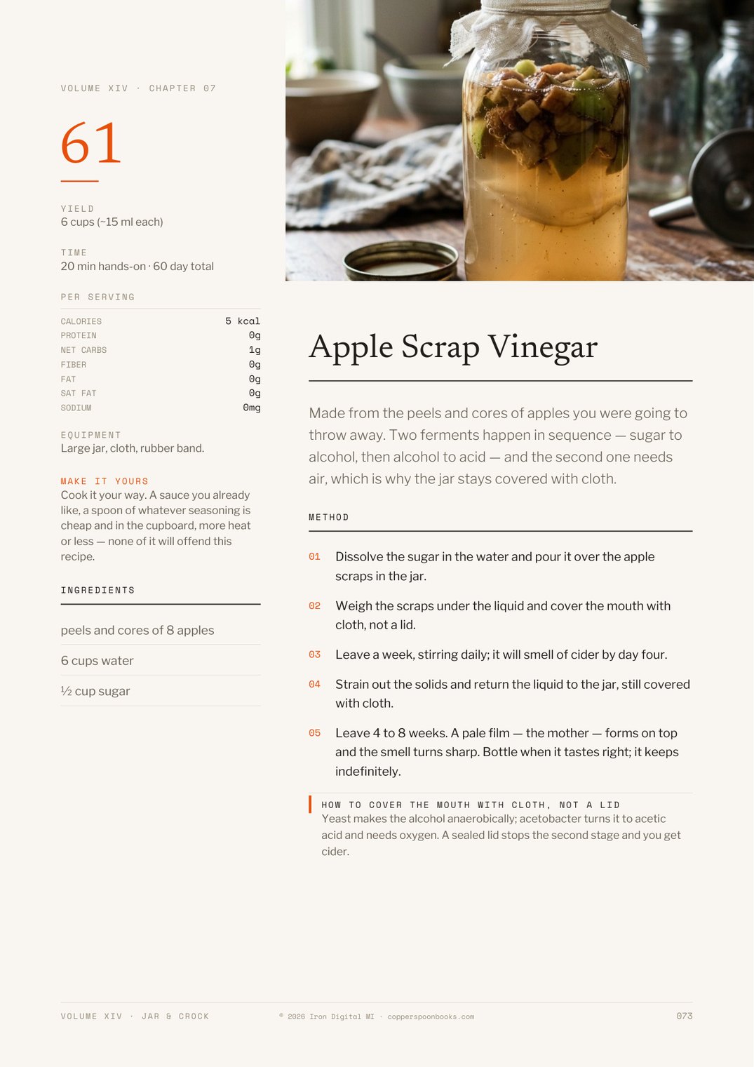 Jar & Crock cookbook interior recipe preview