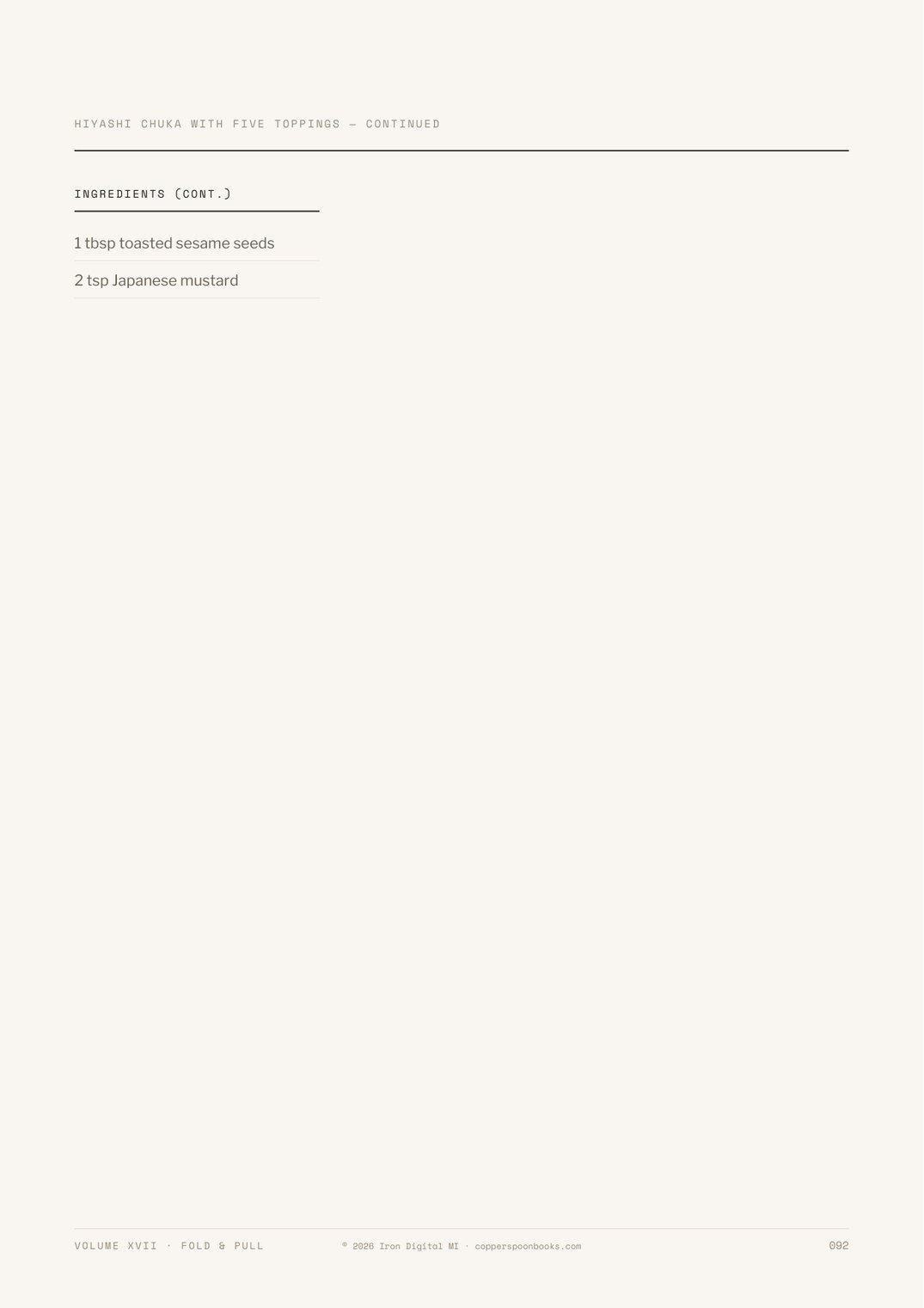 Fold & Pull cookbook interior recipe preview