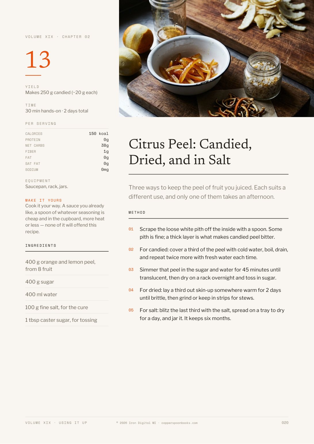 Using It Up cookbook interior recipe preview