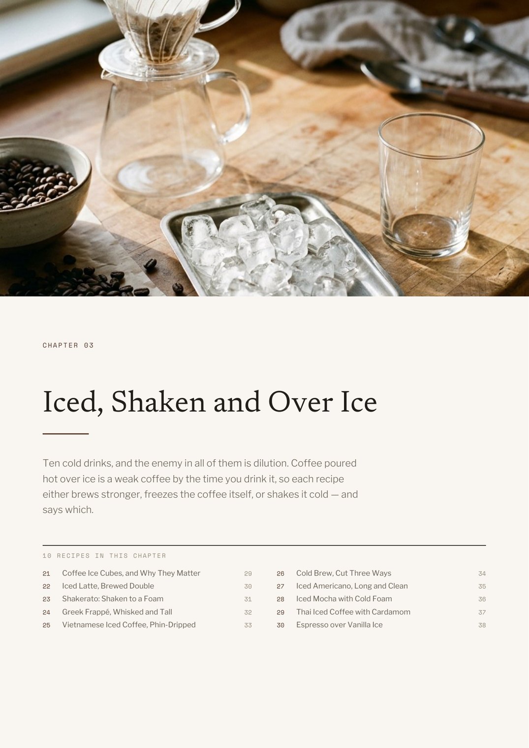 Grind & Steep cookbook interior recipe preview