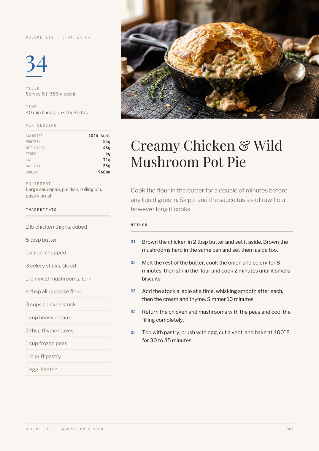 Recipe page from Low & Slow
