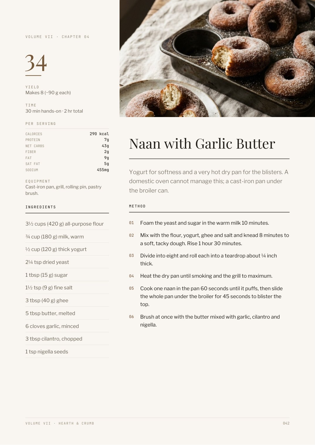 Recipe page from Hearth & Crumb
